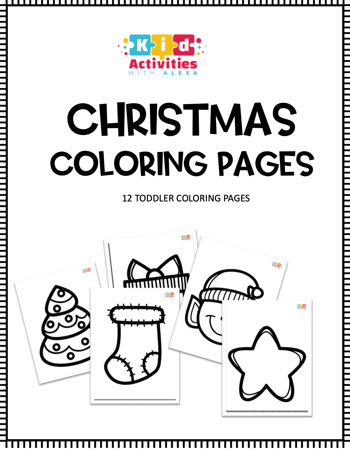 Christmas toddler coloring pages