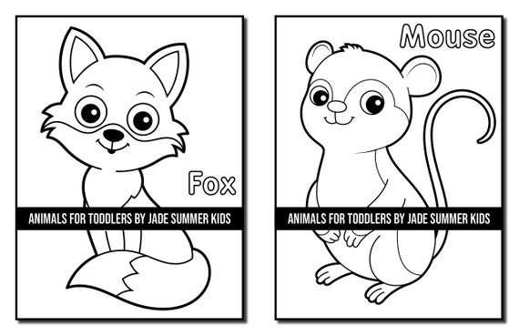 Toddler coloring pages animals for toddlers by jade summer kids coloring book with digital coloring pages printable pdf