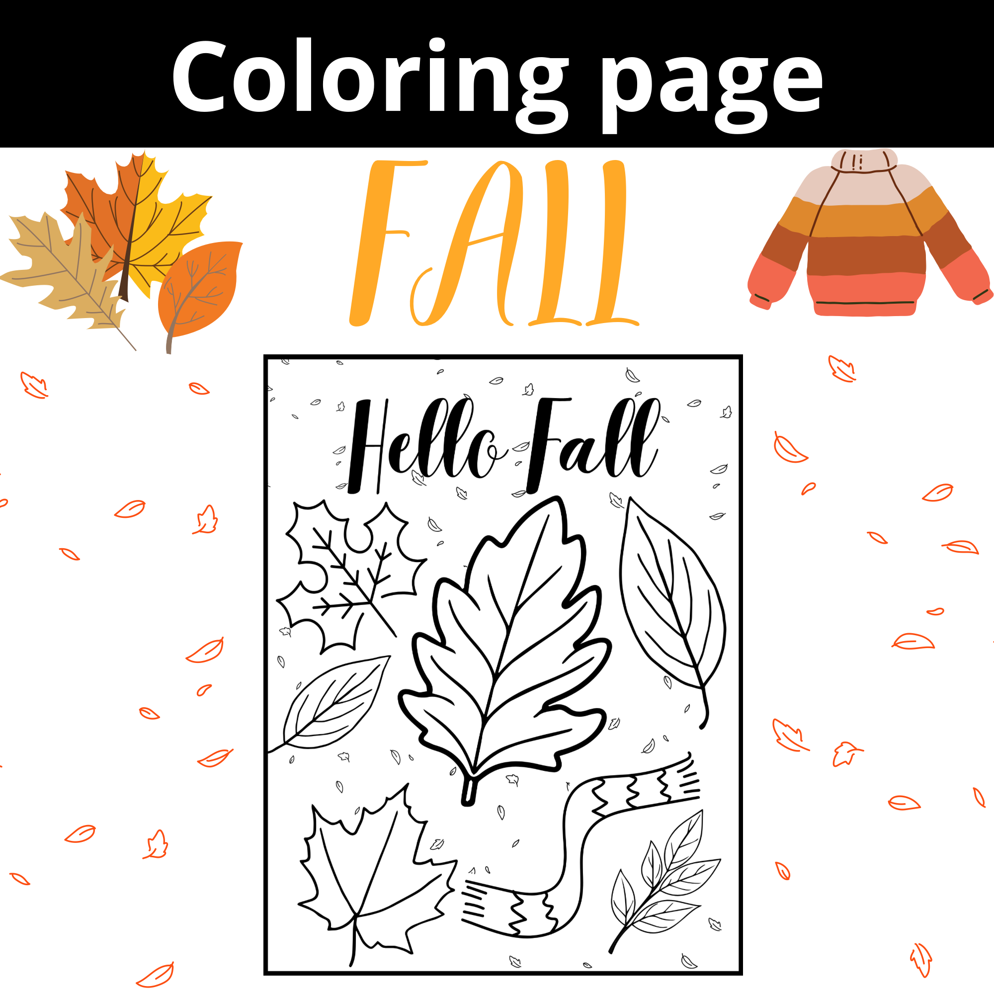 Fall coloring page falling leavesliteracy autumn art activity worksheet toddler made by teachers
