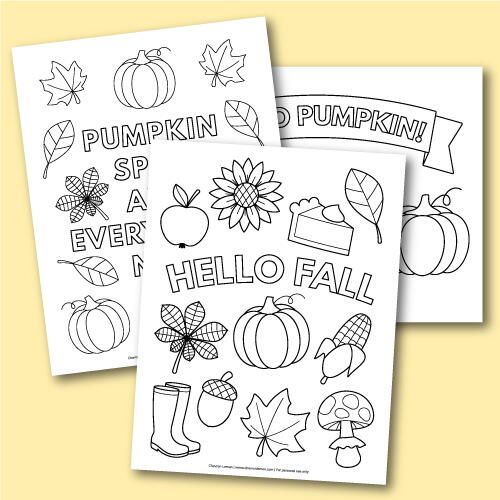 Printable fall coloring pages