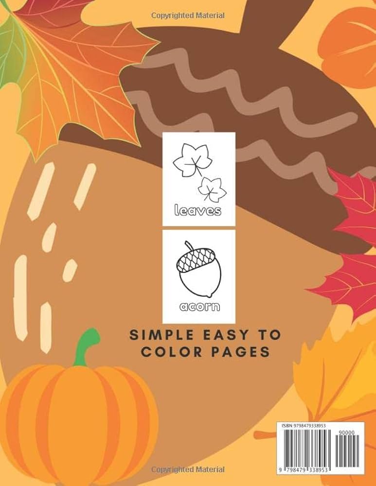 Fall coloring book for toddlers fall autumn coloring book for little hands toddler fall easy coloring book toddler coloring book fall theme autumn toddlers ages