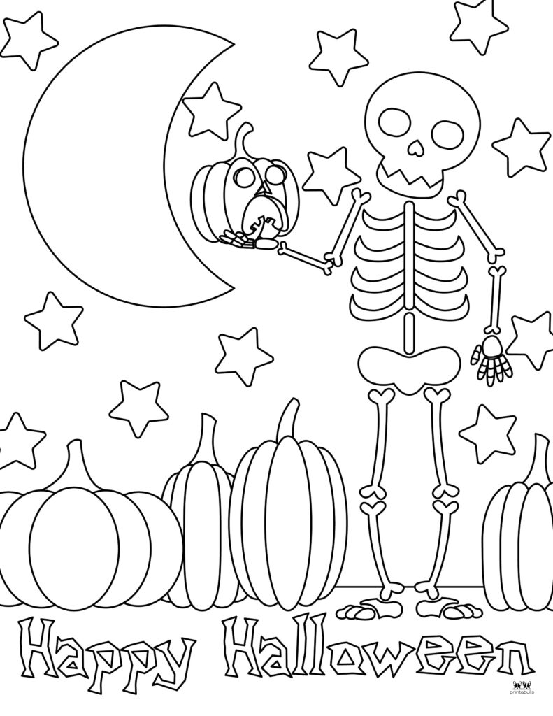 Happy halloween coloring pages