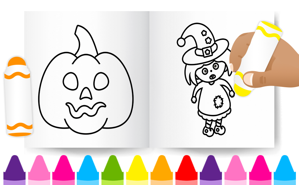 Halloween coloring book for toddlers