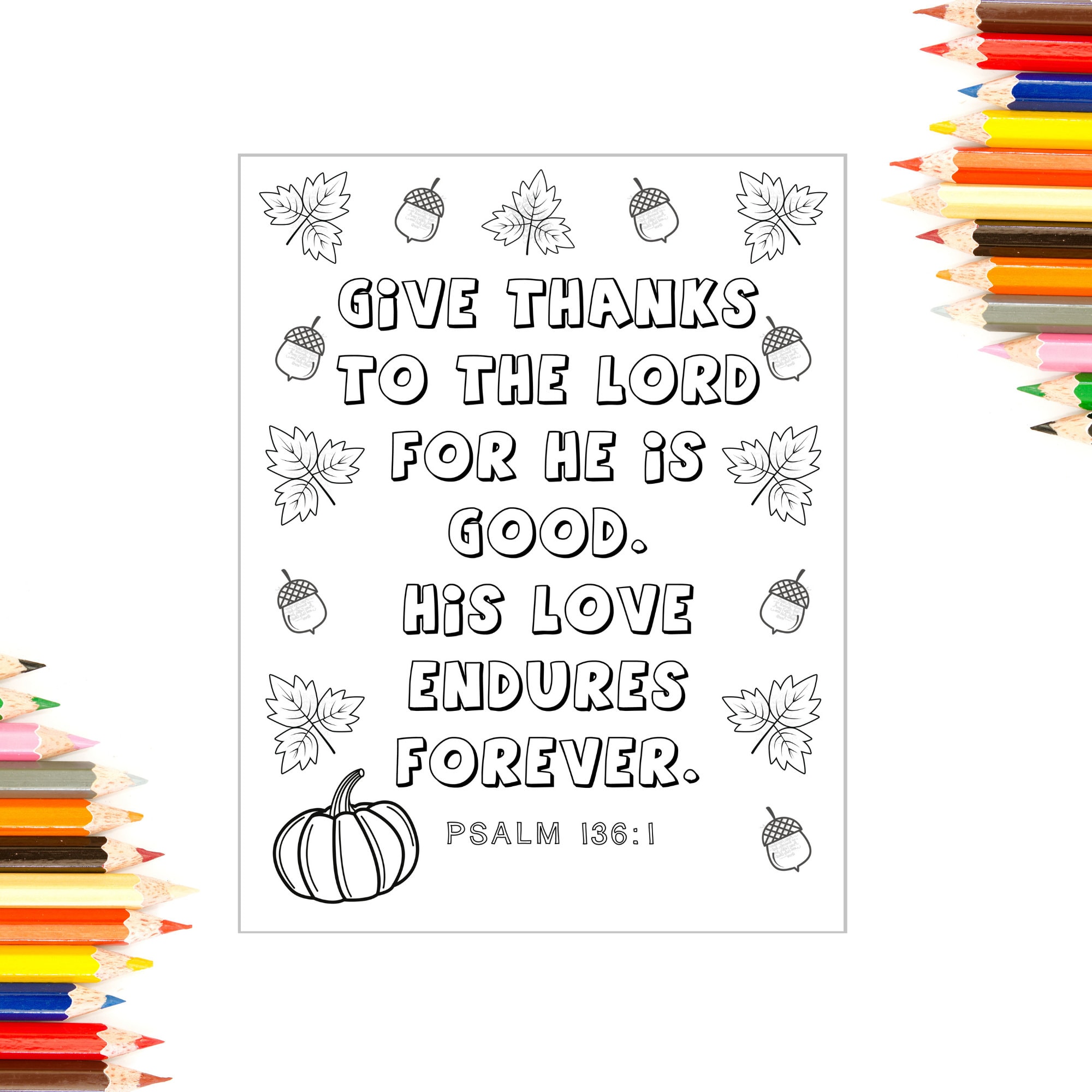 Thanksgiving coloring page bible verse coloring page childrens church sunday school homeschool childrens ministry kids fall coloring