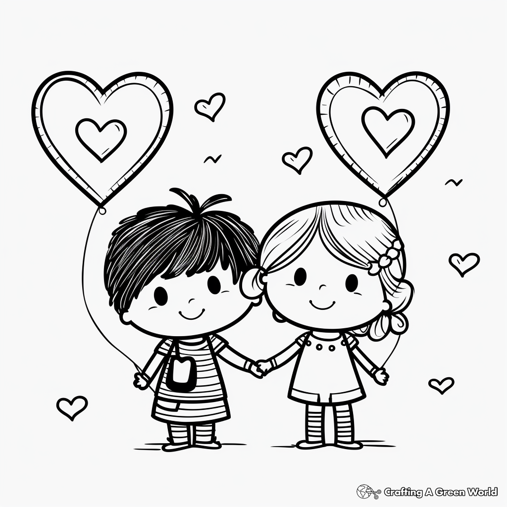 Valentine coloring pages for toddlers