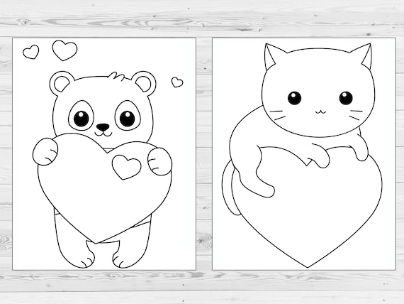 Valentine coloring pages valentine animal coloring sheets coloring pages for kids toddler coloring pages valentines day coloring book
