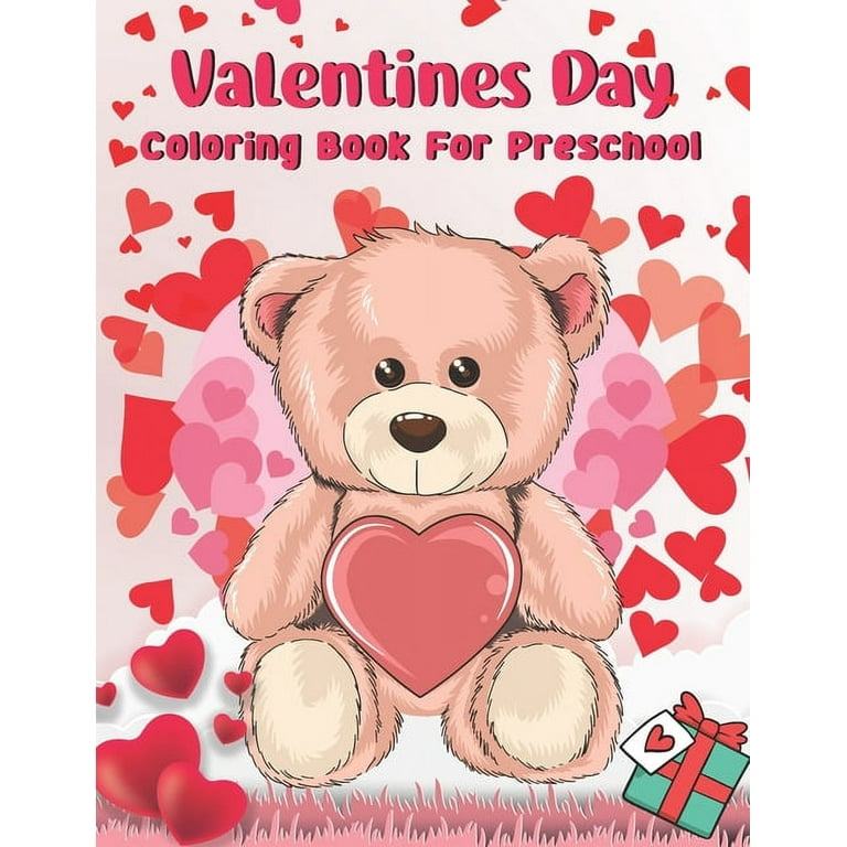 Valentines day coloring book for preschool valentines day activity book for kids