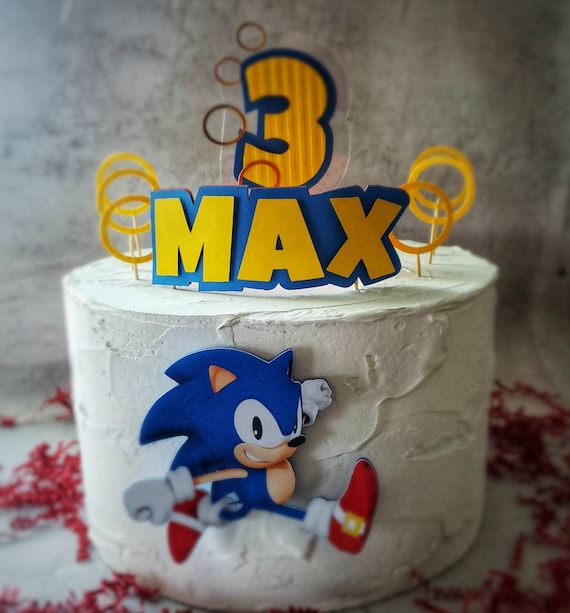 Sonic cake topper party sonic