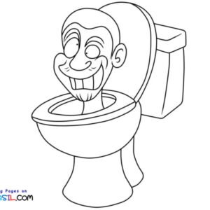 Skibidi toilet coloring pages printable for free download