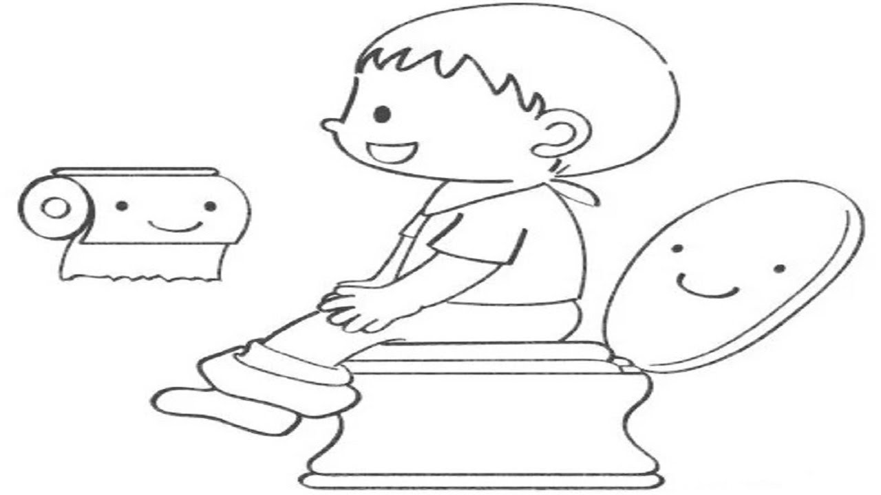 Coloring pages bathrooms l bath tub l toilet drawing pages to color for kids l learn rainbow colors