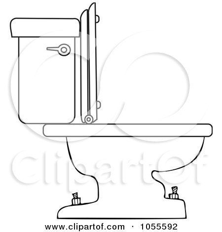 Coloring page outline of a toilet posters art prints by