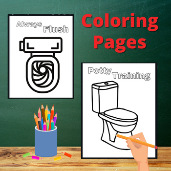 Potty training coloring pages art activity no prep morning work sel