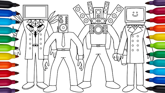Skibidi toilet coloring pages how to color skibidi toilet