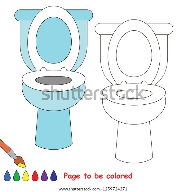 Toilet bowl be colored coloring book stock vector royalty free