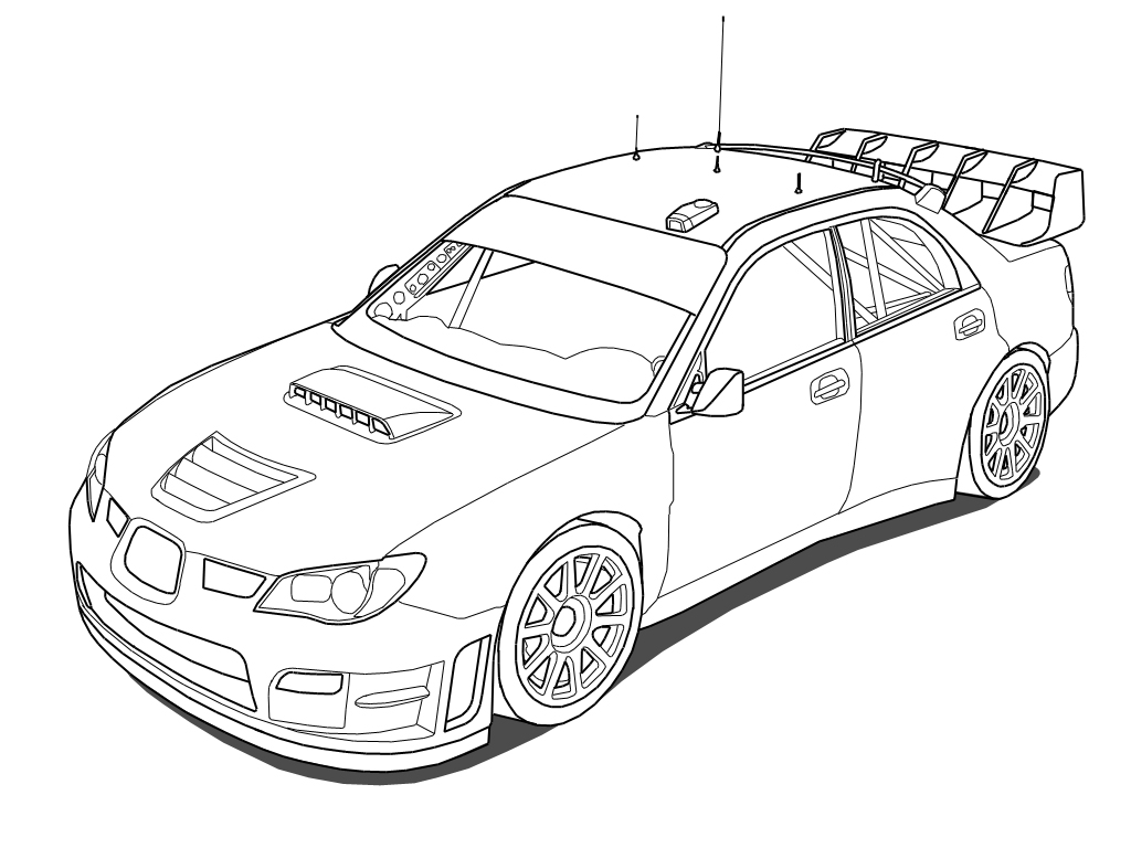 Subaru impreza sti wrc outline by outcastone on