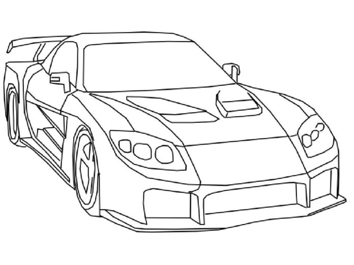 Mazda rx coloring book to print and online