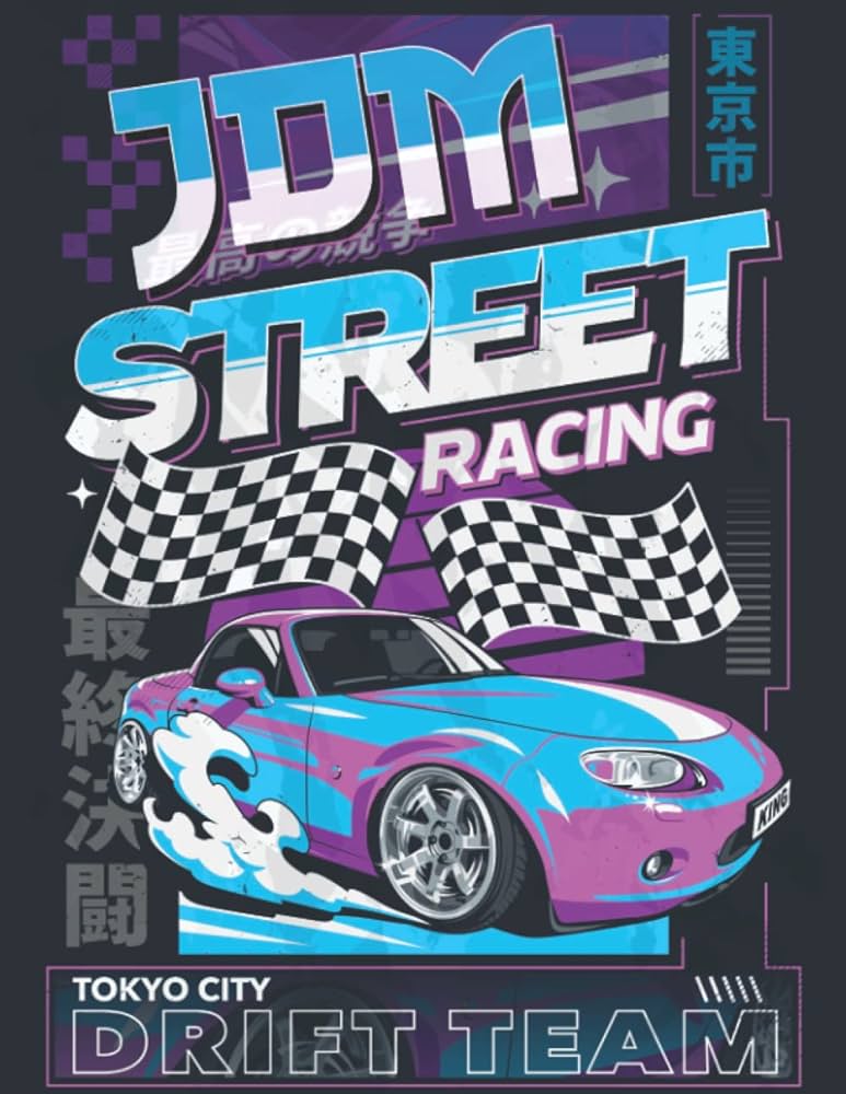 Jdm coloring book japanese rs coloring book for adults and kids with high quality model designs books publishing flatline books