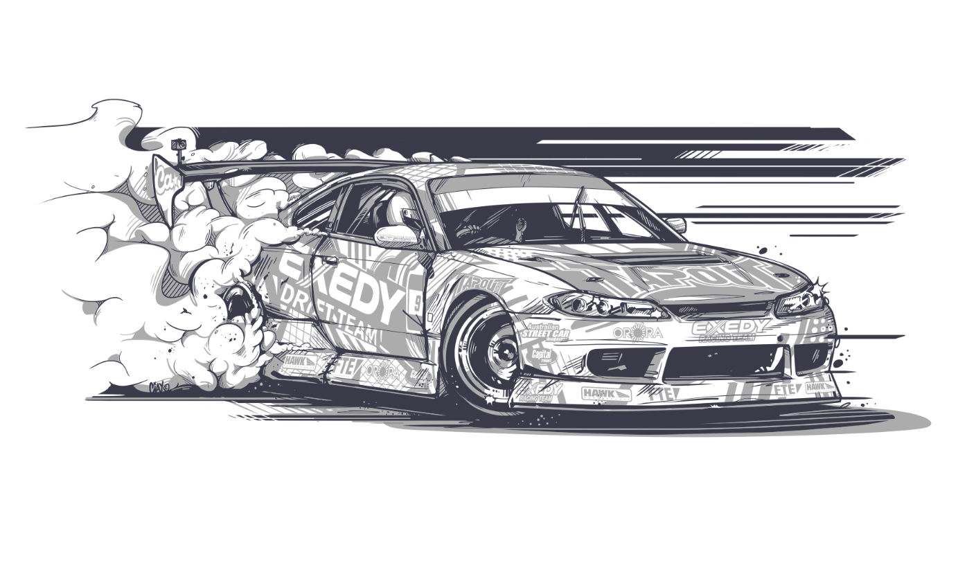 Tokyo drift how to draw a drift car
