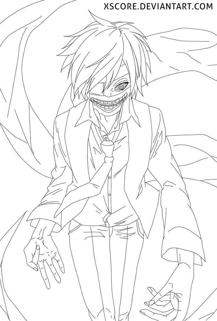 Anime coloring pages tokyo ghoul anime desenhos preto e branco fotos preto e branco desenhos