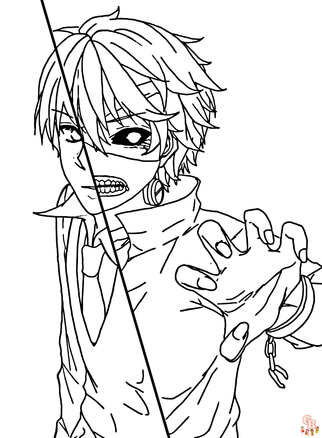 Printable tokyo ghoul coloring pages free for kids and adults