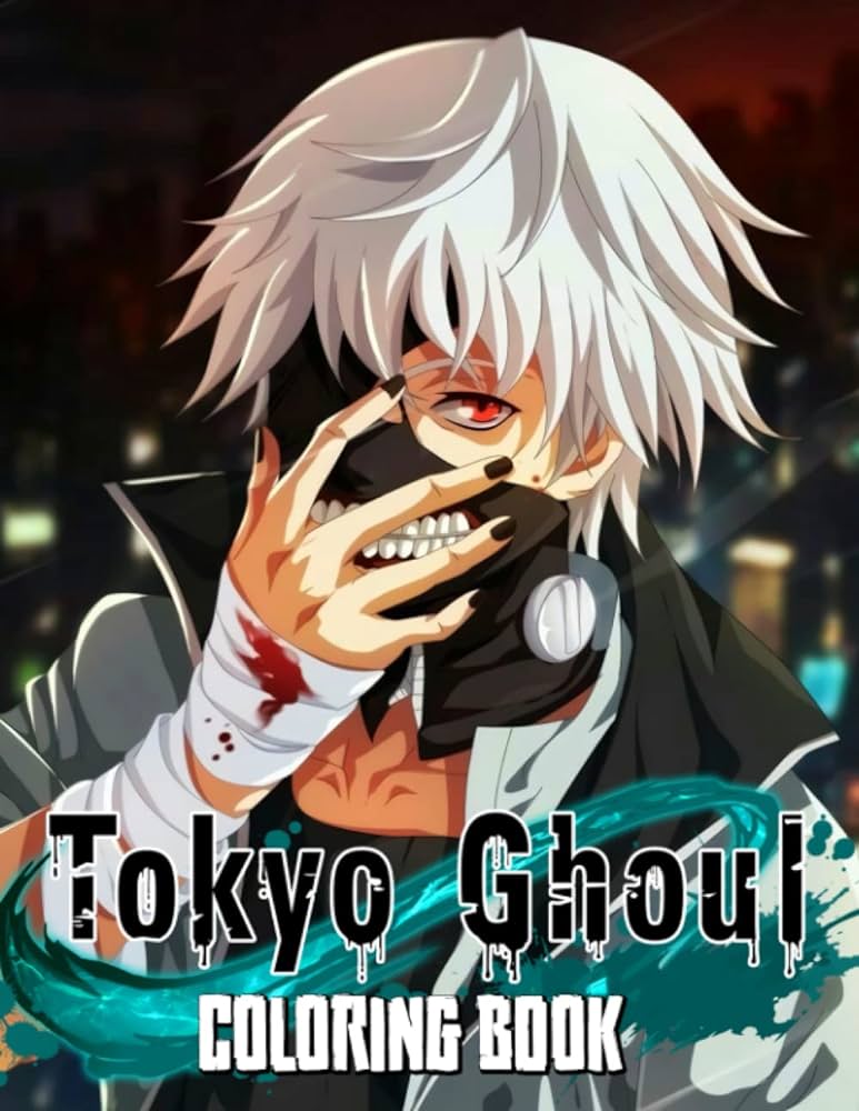 Tokyo ghoul coloring book seinen manga colouring book to draw for kids boys girls with illustrations pages for any occasion to relaxation torres blessing torres books