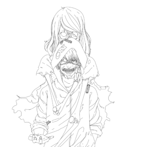 Tokyo ghoul coloring pages printable for free download