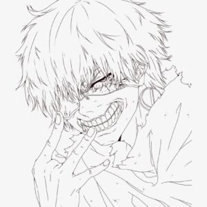 Tokyo ghoul coloring pages printable for free download