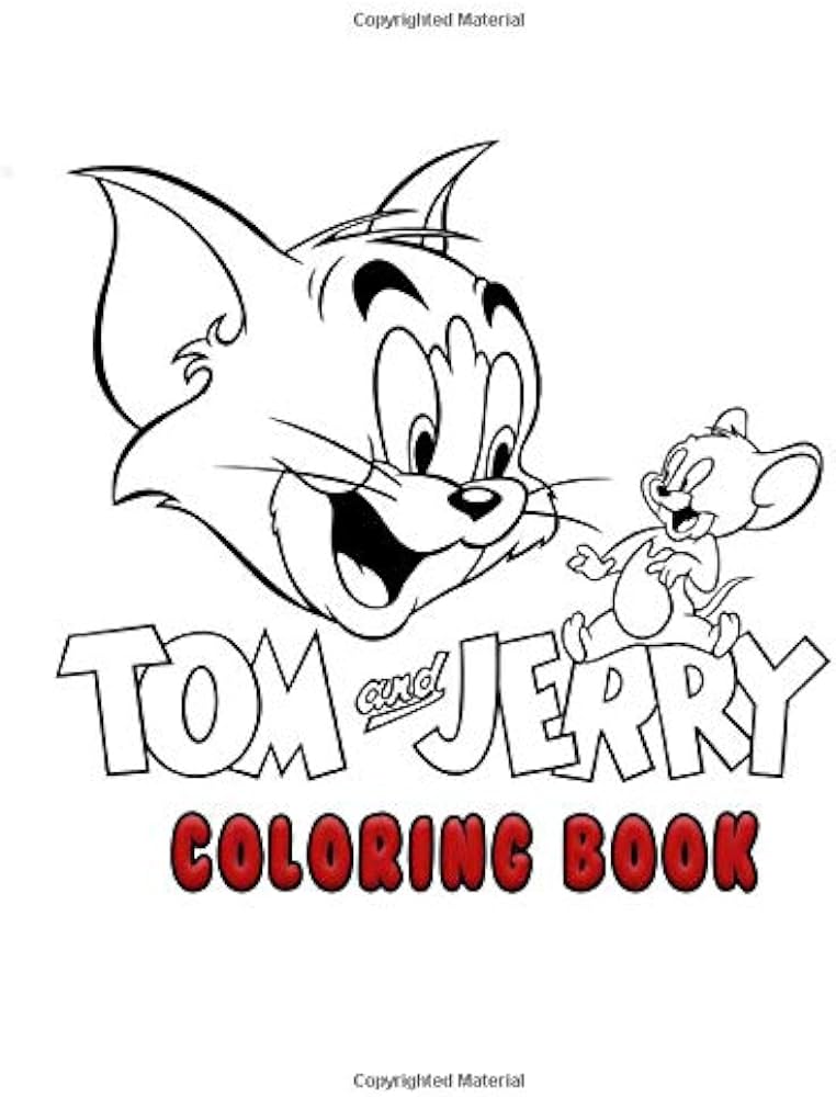 Tom and jerry coloring book funny american cartoon coloring books creativity relaxation gift for adult and kid williams larry books