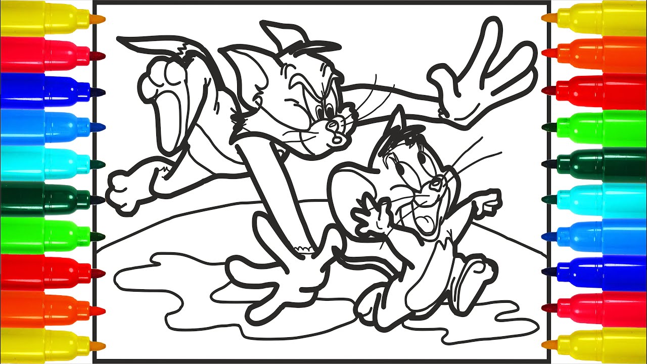 Tom and jerry the chase coloring pages