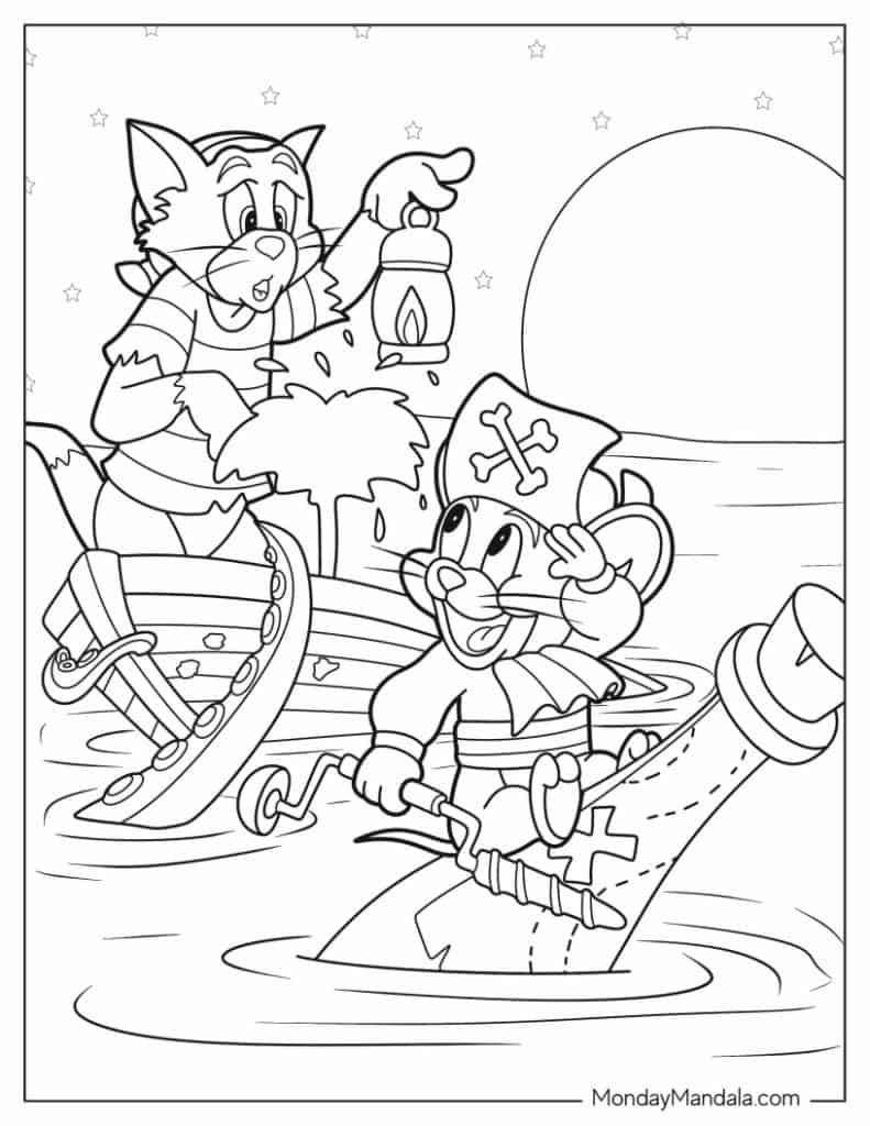 Tom and jerry coloring pages free pdf printables