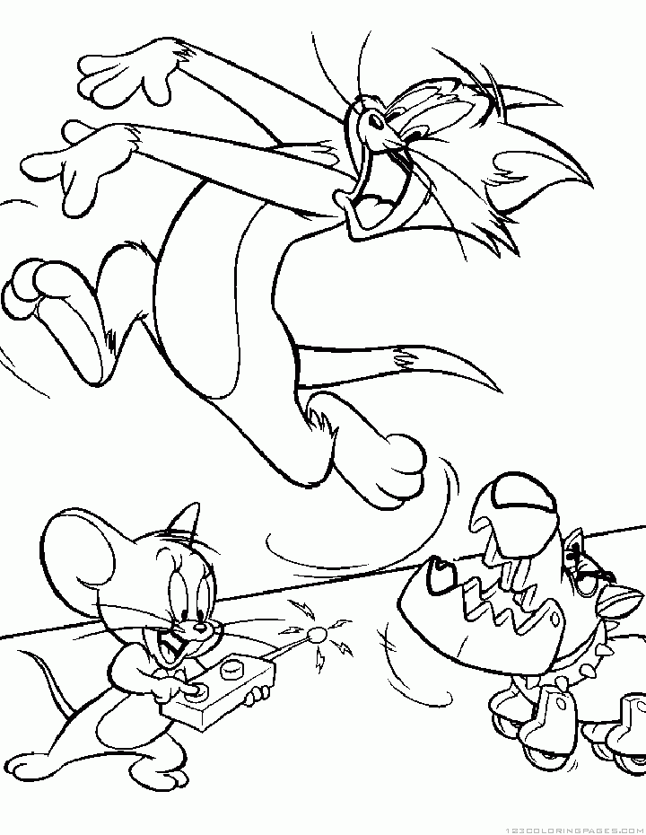 Tom and jerry coloring pages