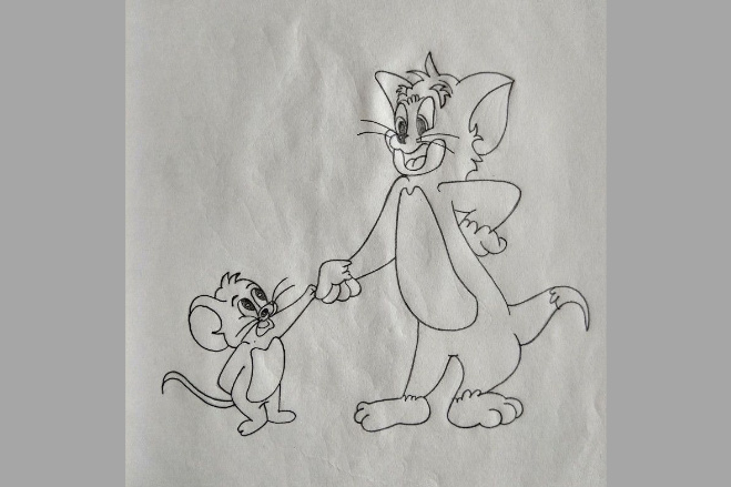 I will draw kids favorite tom jerry drawing and coloring book for freelancer saba sabayasir â