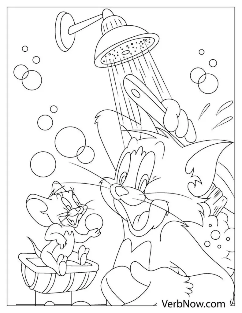 Free tom and jerry coloring pages for download printable pdf