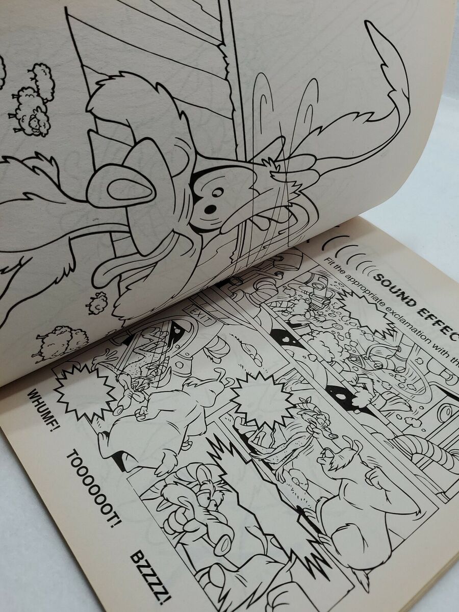 Nos vtg warner brothers wb coloring and activity book slam sandwich landolls cu