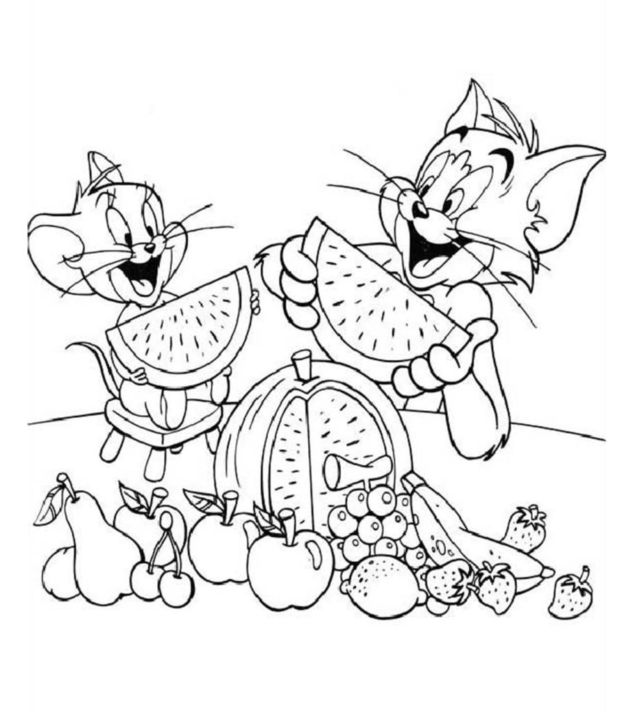 Coloring pages tomnd jerry sheets pages picture