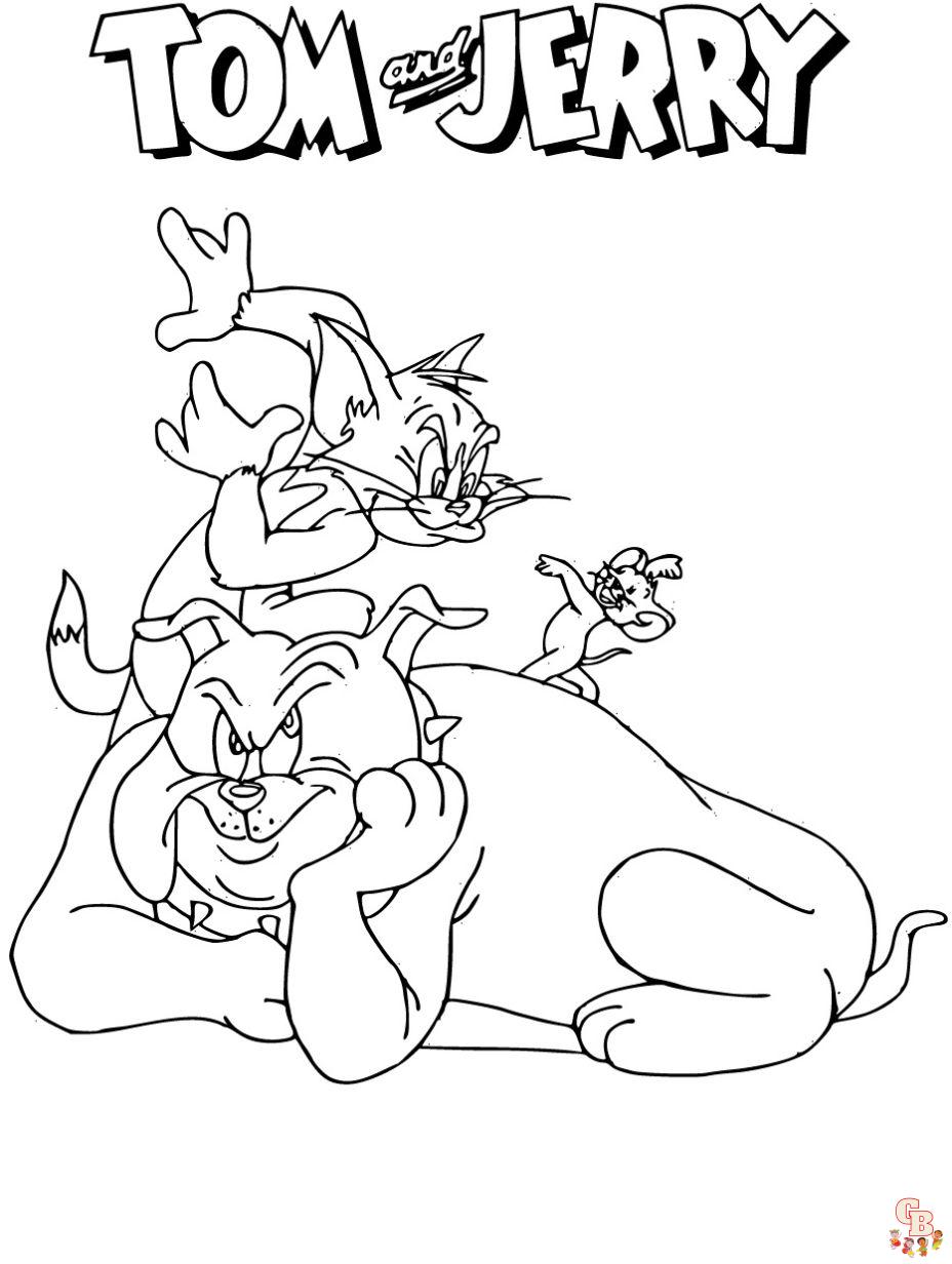 Explore the world of tom and jerry coloring pages