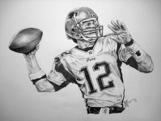 Tom brady pencil americanfootball american football drawing tom brady football drawing football memes nfl