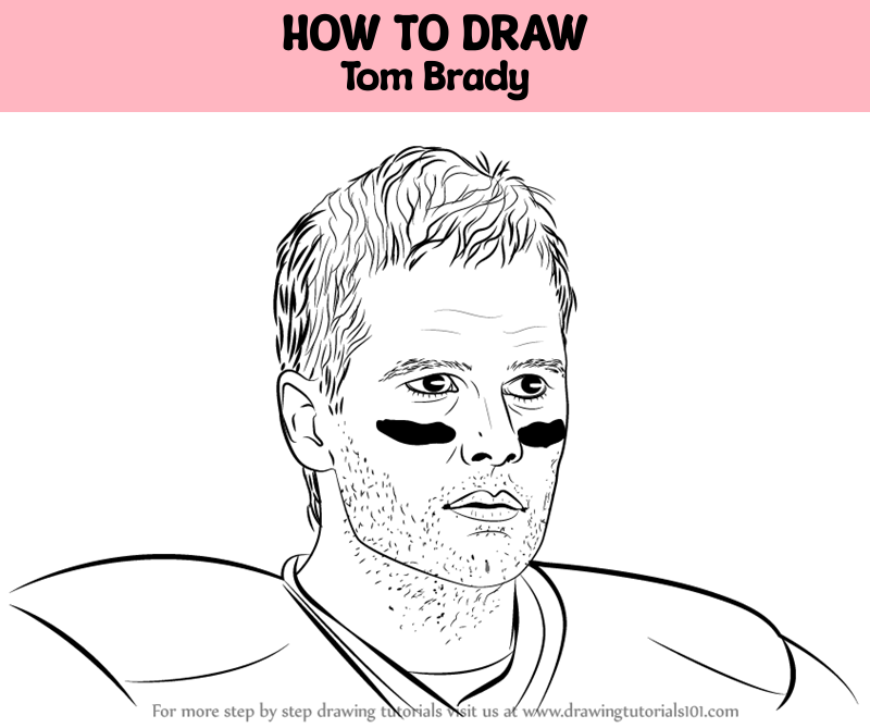 How to draw tom brady footballers step by step