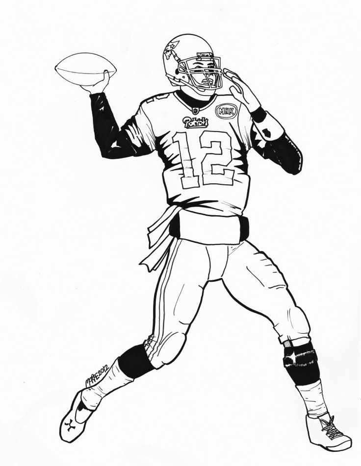 Printable football coloring pages