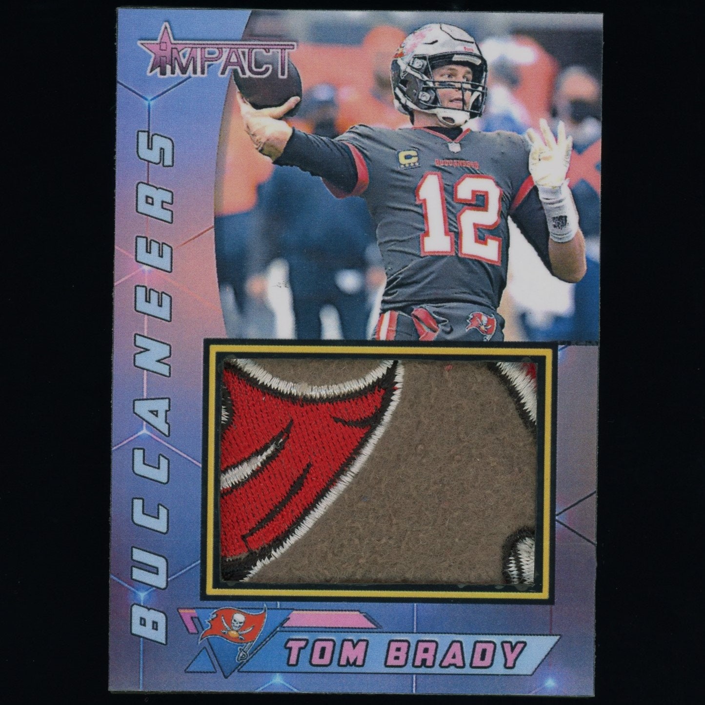 Tom brady color jumbo jersey logo patch card buccaneers nice