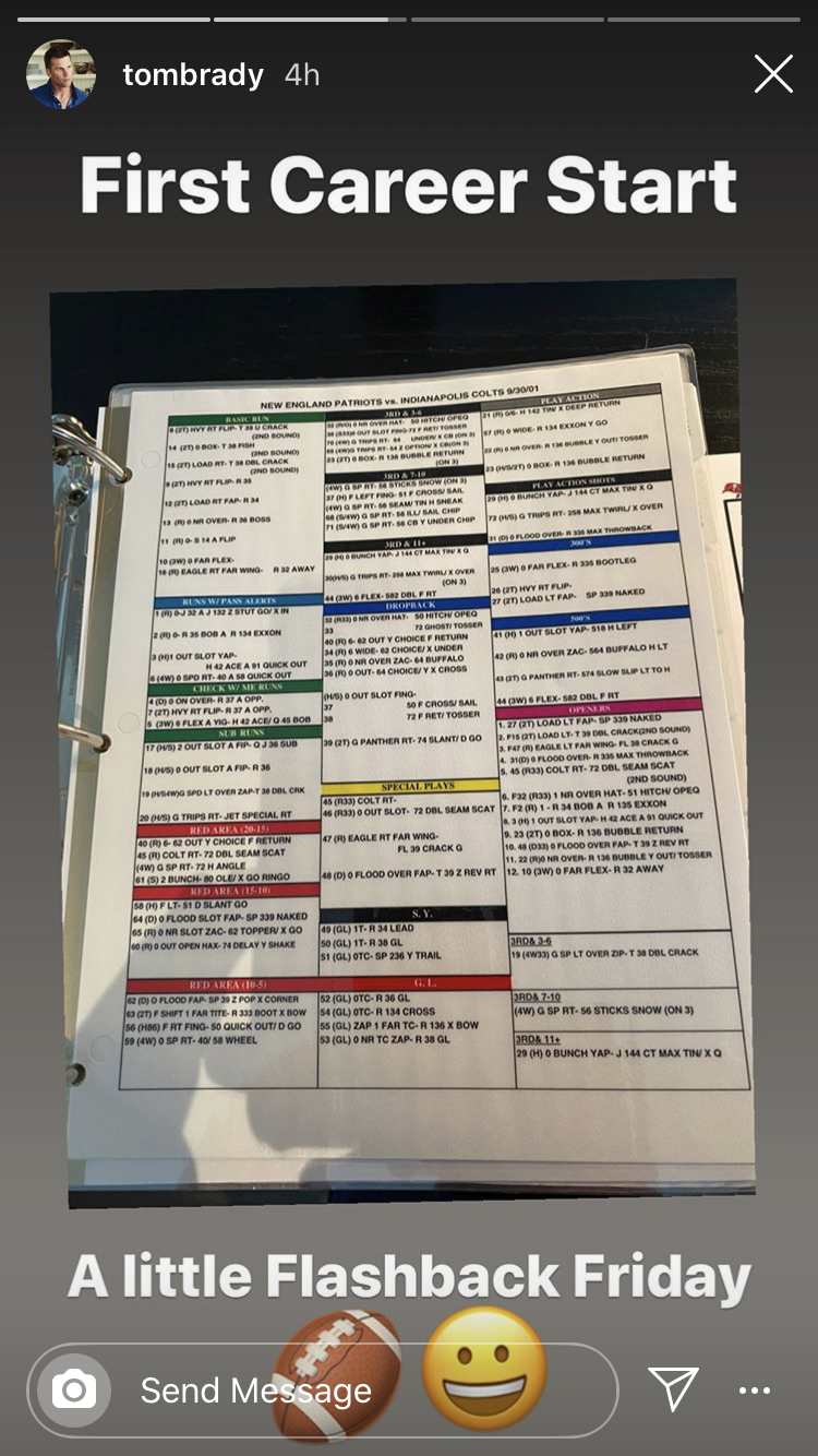 Inside the call sheet from tom bradys first start