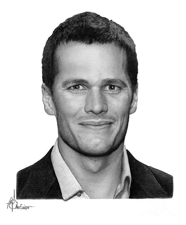 Tom brady drawing art print by murphy art elliott