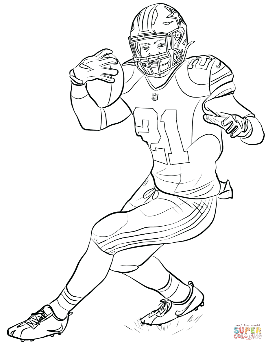 Ezekiel elliott coloring page free printable coloring pages