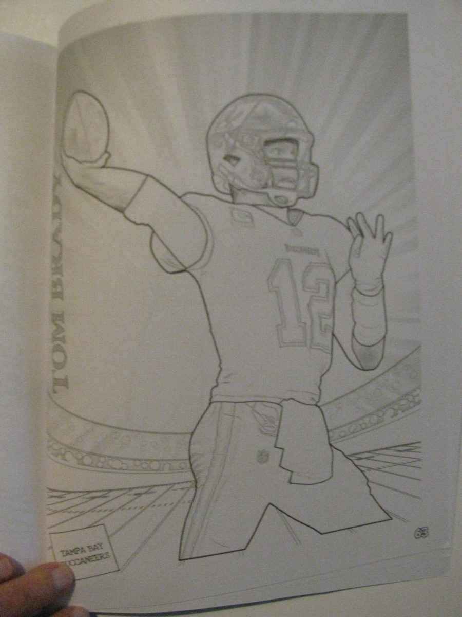 Tom bradypatrick mahomesdaktuarogers nfl football coloring book