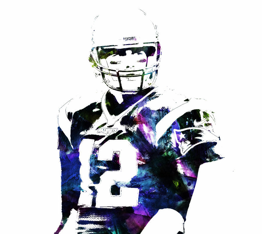 The living legend tom brady a mixed media by brian reaves