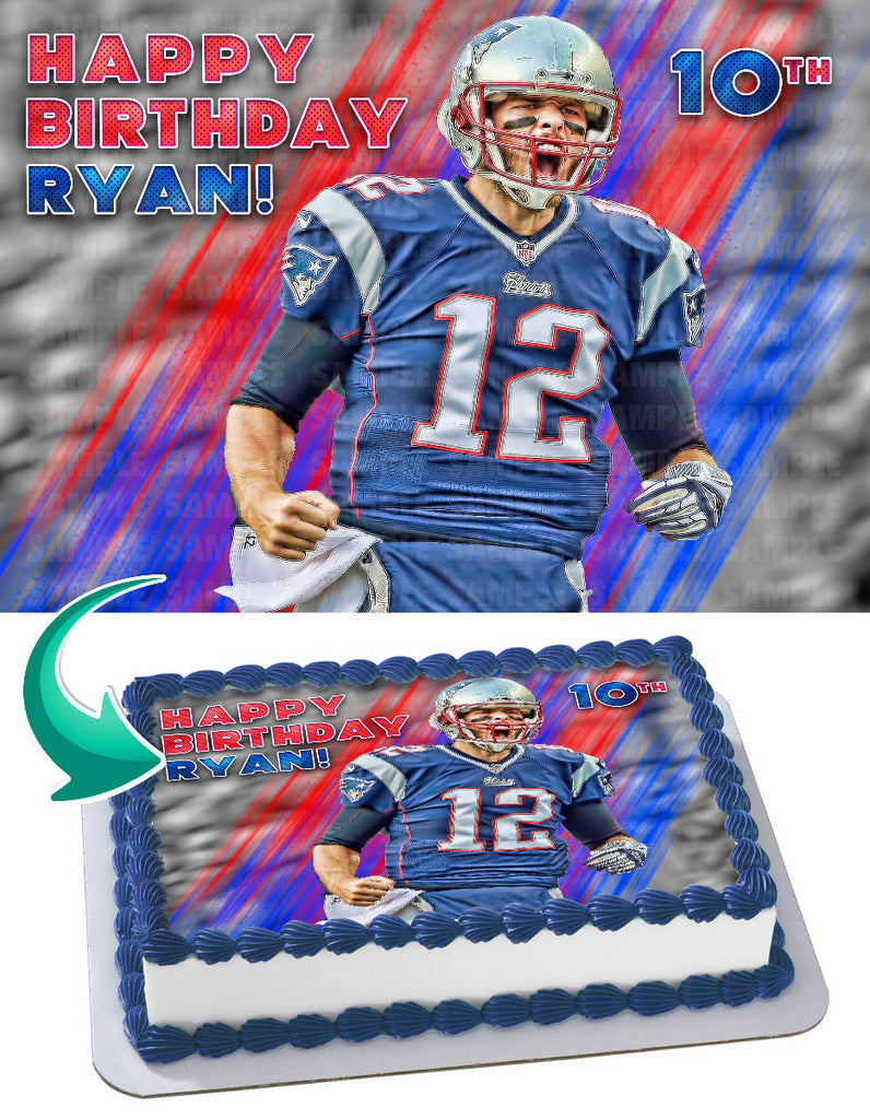 Tom brady new england patriots edible cake toppers â