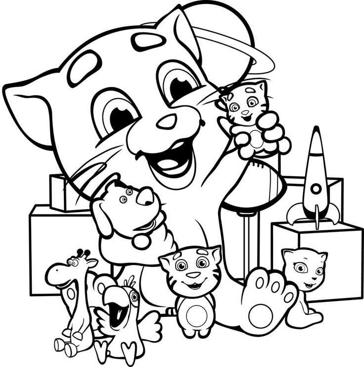 Download or print this amazing coloring page talking tom coloring pages