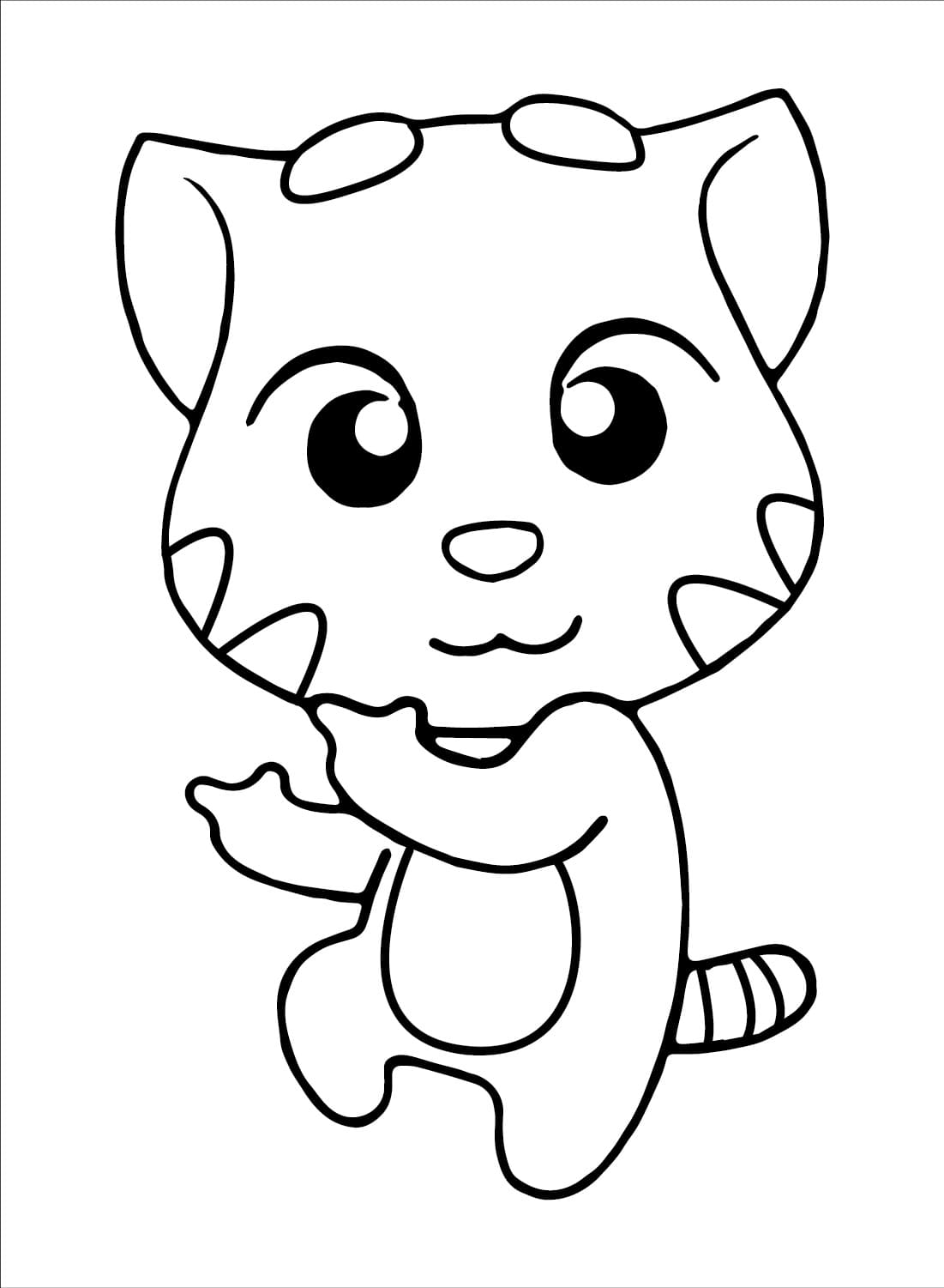 Nice talking tom coloring page