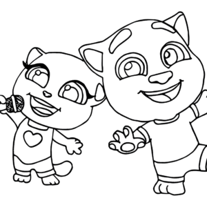 Talking tom coloring pages printable for free download