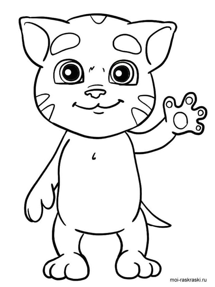 Talking tom coloring pages for fun and creativity